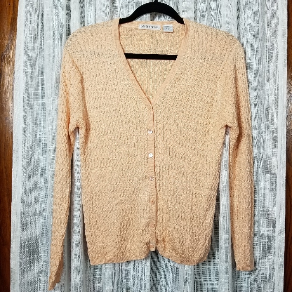 Evelyn & Arthur women’s cardigan size M silk